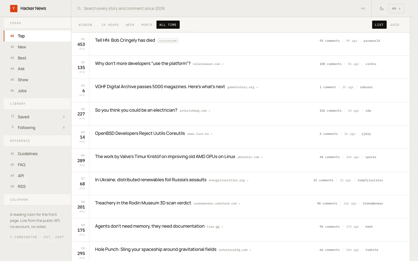 HN Reader — A Faster Hacker News Front End screenshot 1