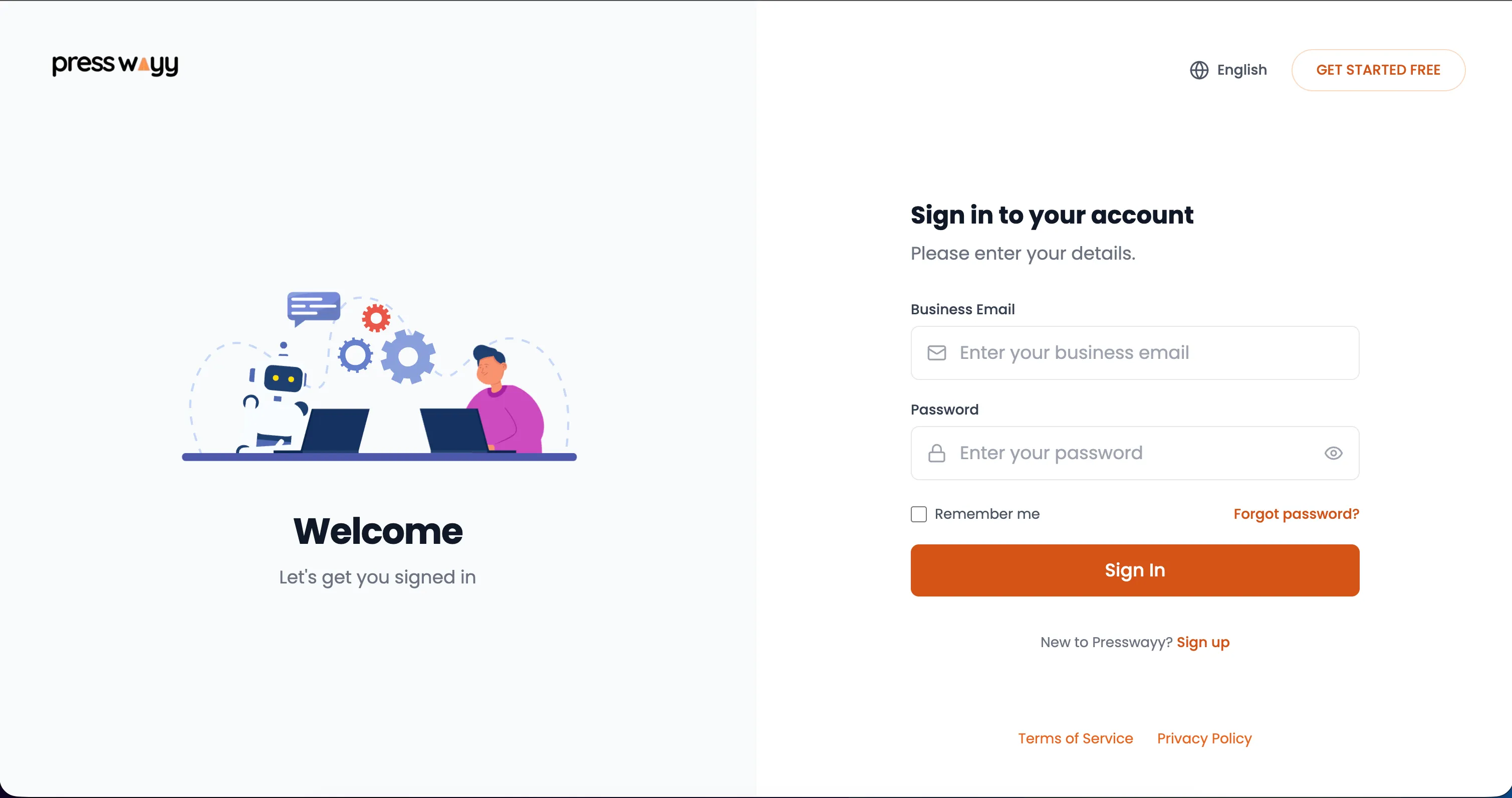 Presswayy — Web Application screenshot 1