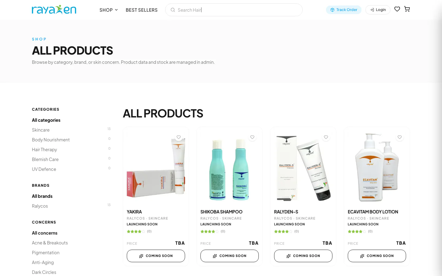 Rayazen — Skincare E-Commerce Platform screenshot 2