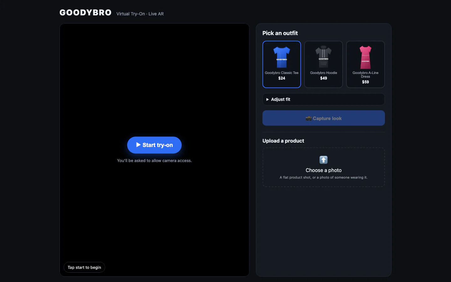 Goodybro — Virtual Try-On