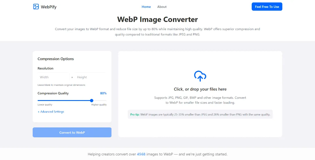 Webpify — Image Optimization Web Tool